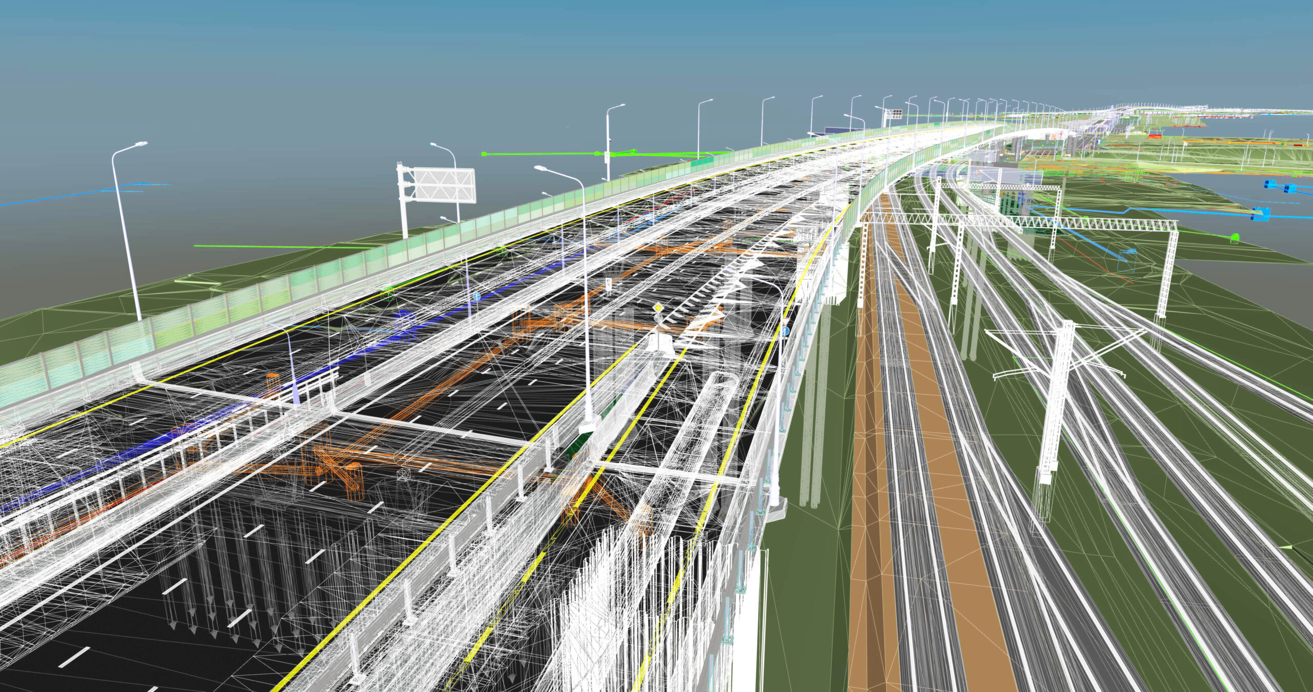 The BIM model of the object of transport infrastructure of wiref